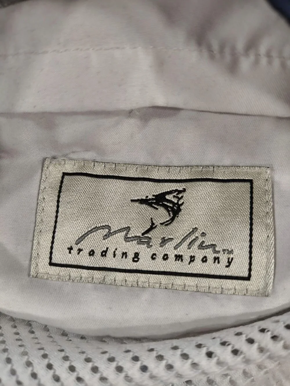 Men's Medium Blue Floral Themed Marlin Trading Company Drawstring Swimshorts